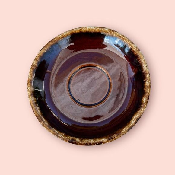 VINTAGE HULL POTTERY BROWNWARE DRIP CUP & SAUCER - Picture 5 of 6